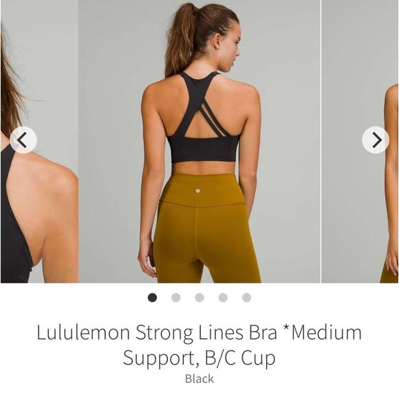 Lululemon Strong Lines Bra *Medium Support Size 6 - Picture 1 of 6